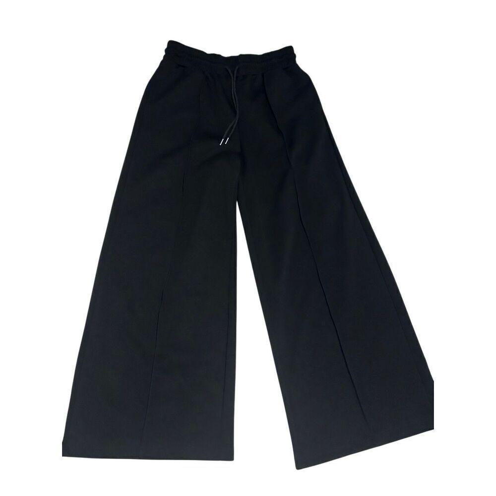 Women’s Size L Wide Leg Black Dress Pants Pleated Front Pockets NWOT unbranded